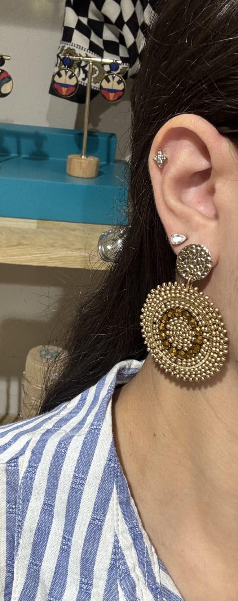 boucles plaqué or santibé chez sohaia