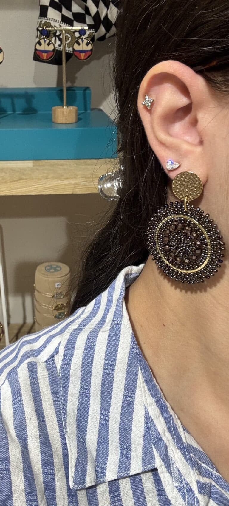 boucles plaqué or santibé chez sohaia