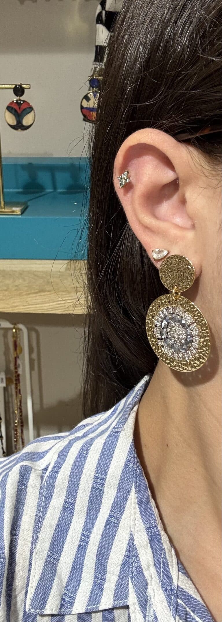boucles plaqué or santibé chez sohaia