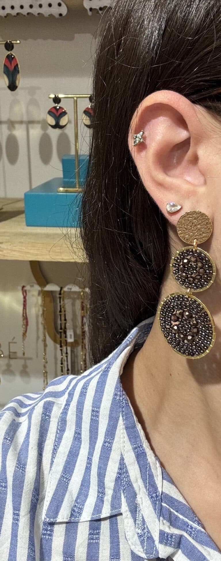 boucles plaqué or santibé chez sohaia