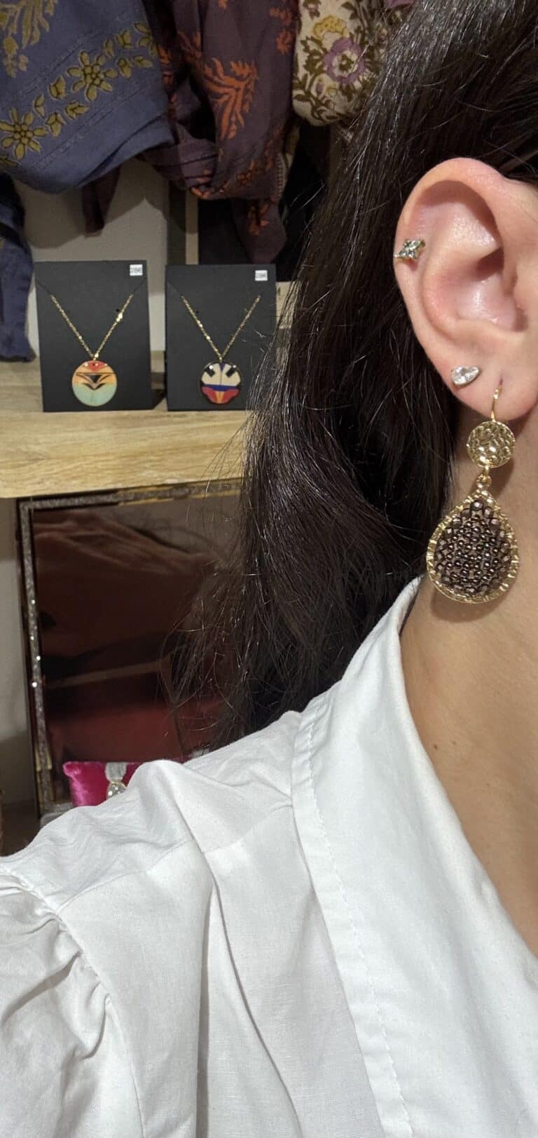 boucles plaqué or santibé chez sohaia