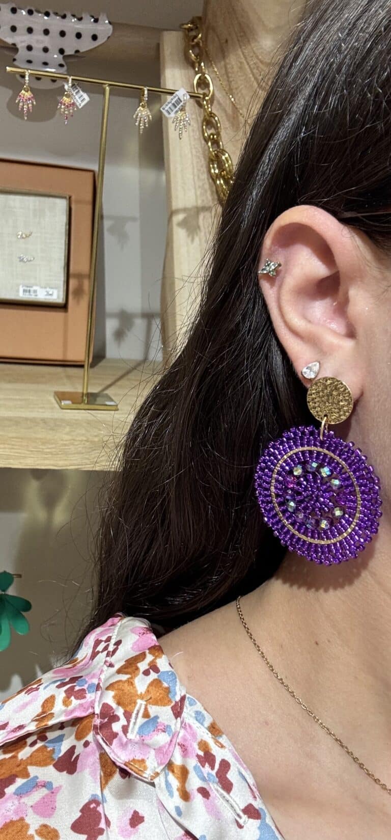 boucles d'oreilles plaqué or santibé sohaia