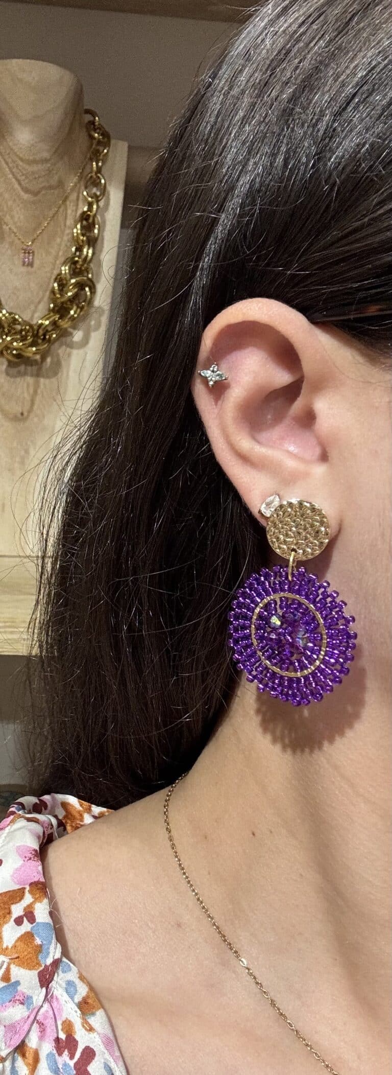 boucles d'oreilles plaqué or santibé sohaia