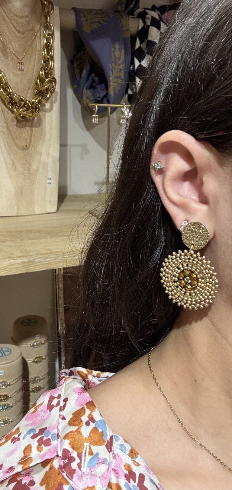 boucles d'oreilles plaqué or santibé sohaia