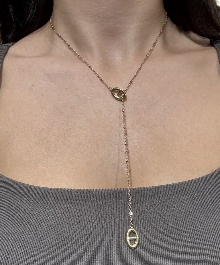 collier sohaia bijoux acier inoxydable maille marine