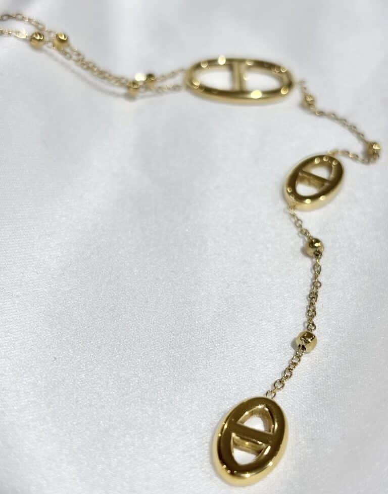 collier sohaia bijoux acier inoxydable maille marine