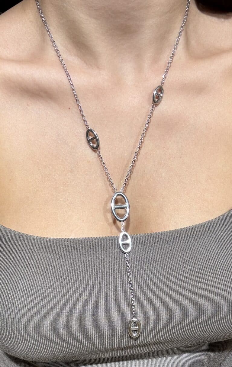 collier sohaia bijoux acier inoxydable maille marine
