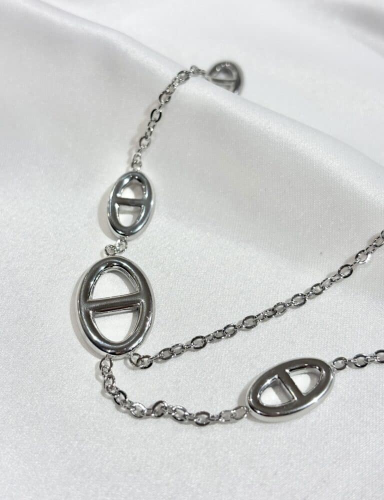 collier sohaia bijoux acier inoxydable maille marine