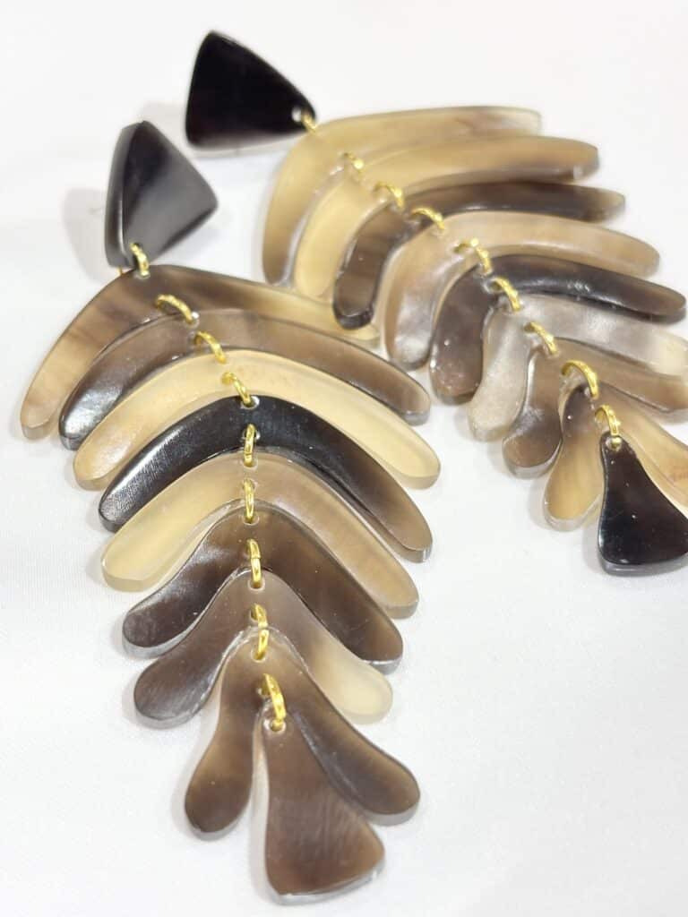 boucles d'oreilles soyang poissons corne sohaia bijoux