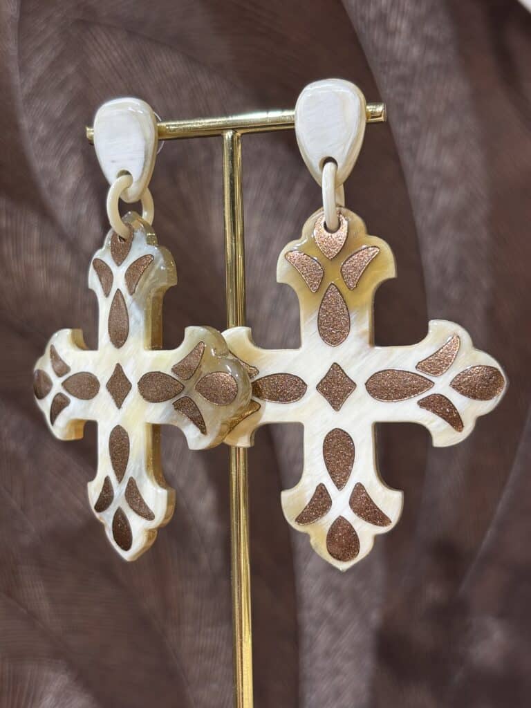 boucles d'oreilles soyang corne sohaia bijoux