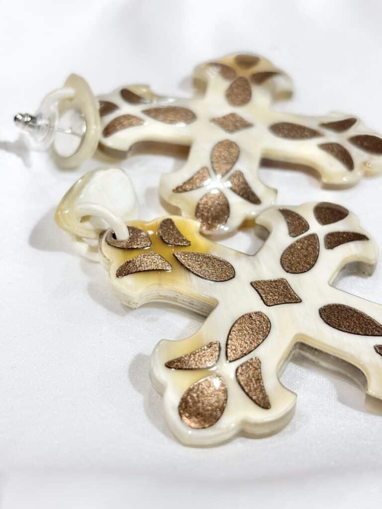 boucles d'oreilles soyang corne sohaia bijoux