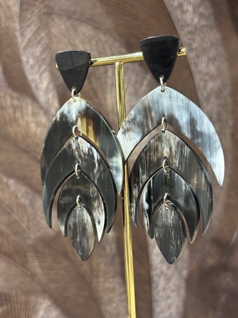 boucles d'oreilles soyang corne sohaia bijoux