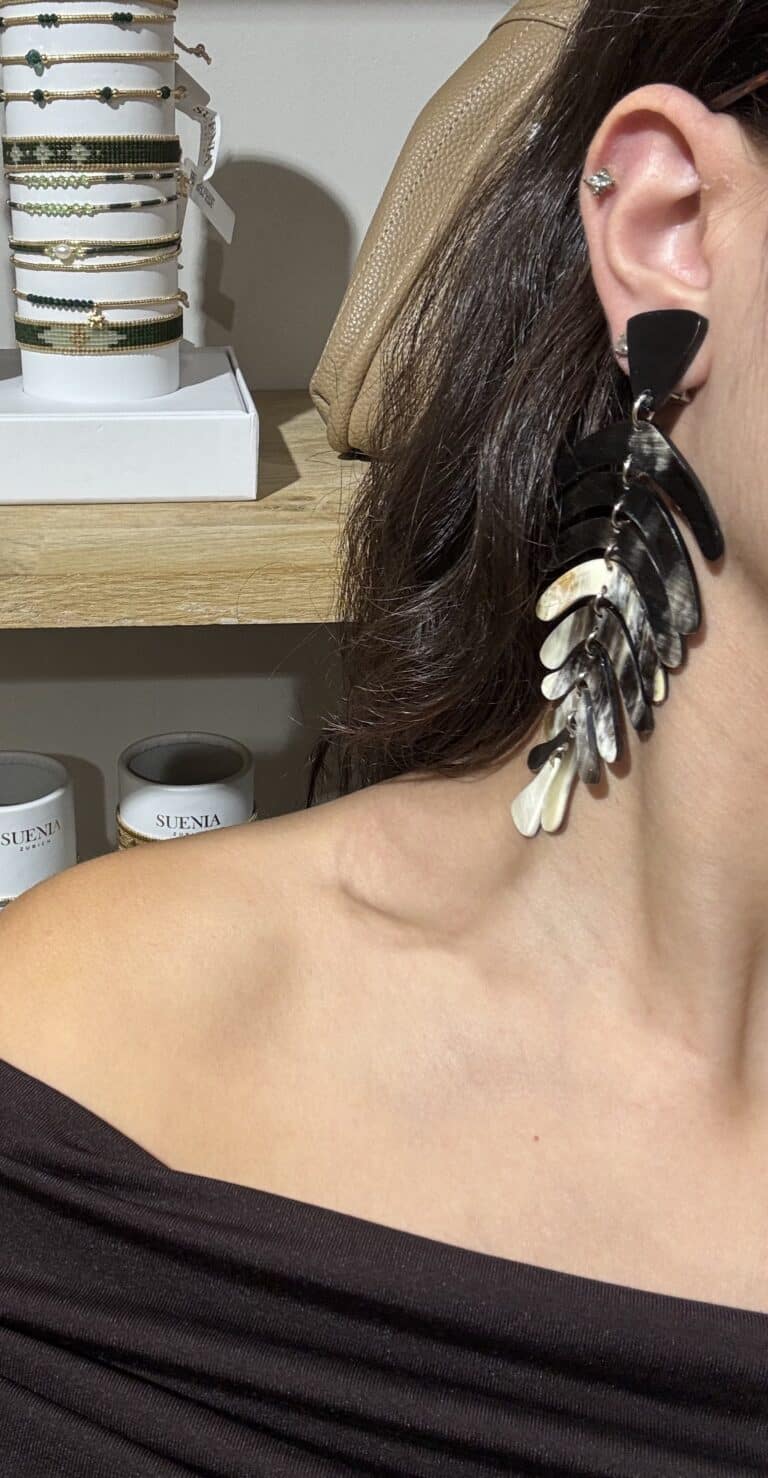 boucles d'oreilles soyang corne sohaia bijoux