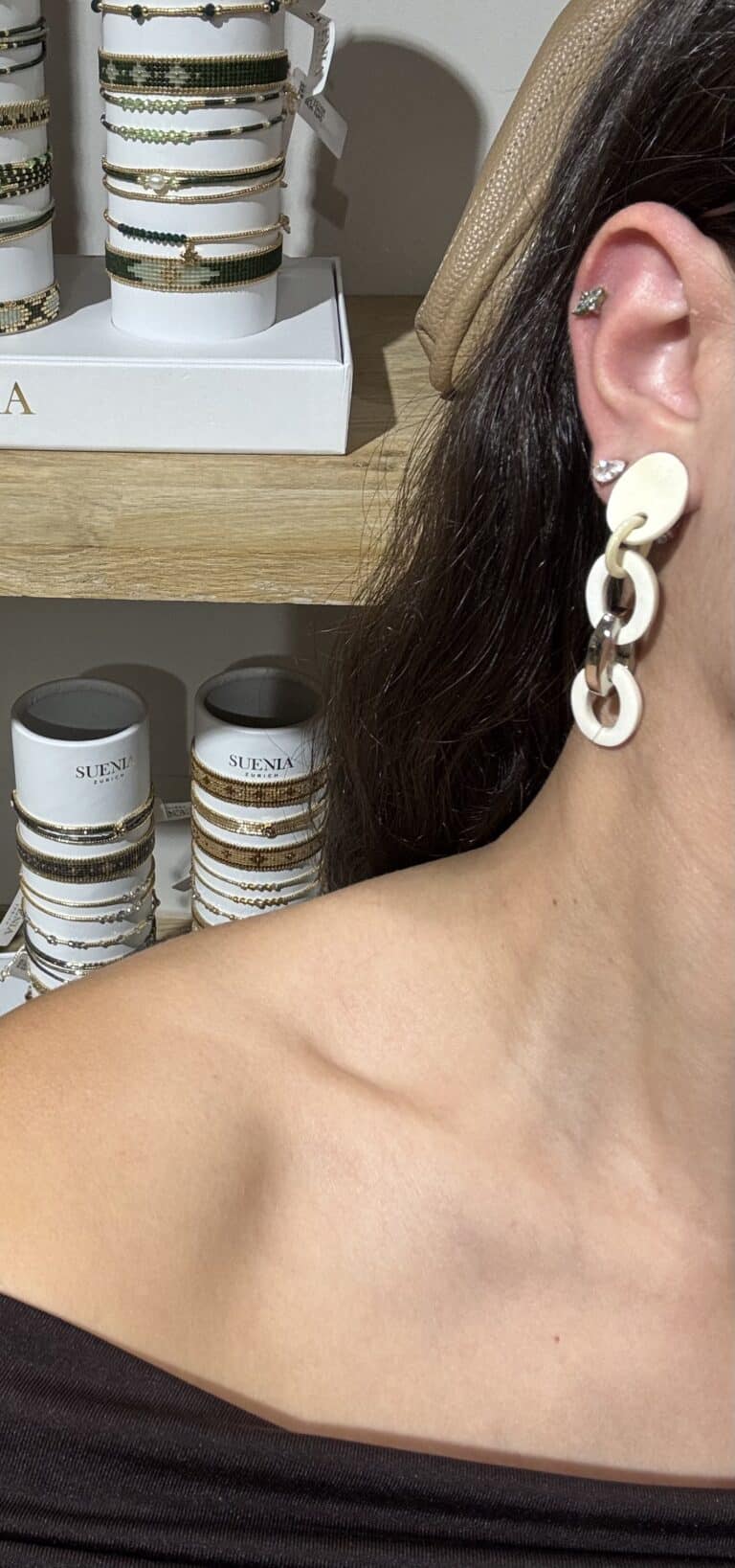 boucles d'oreilles soyang corne sohaia bijoux