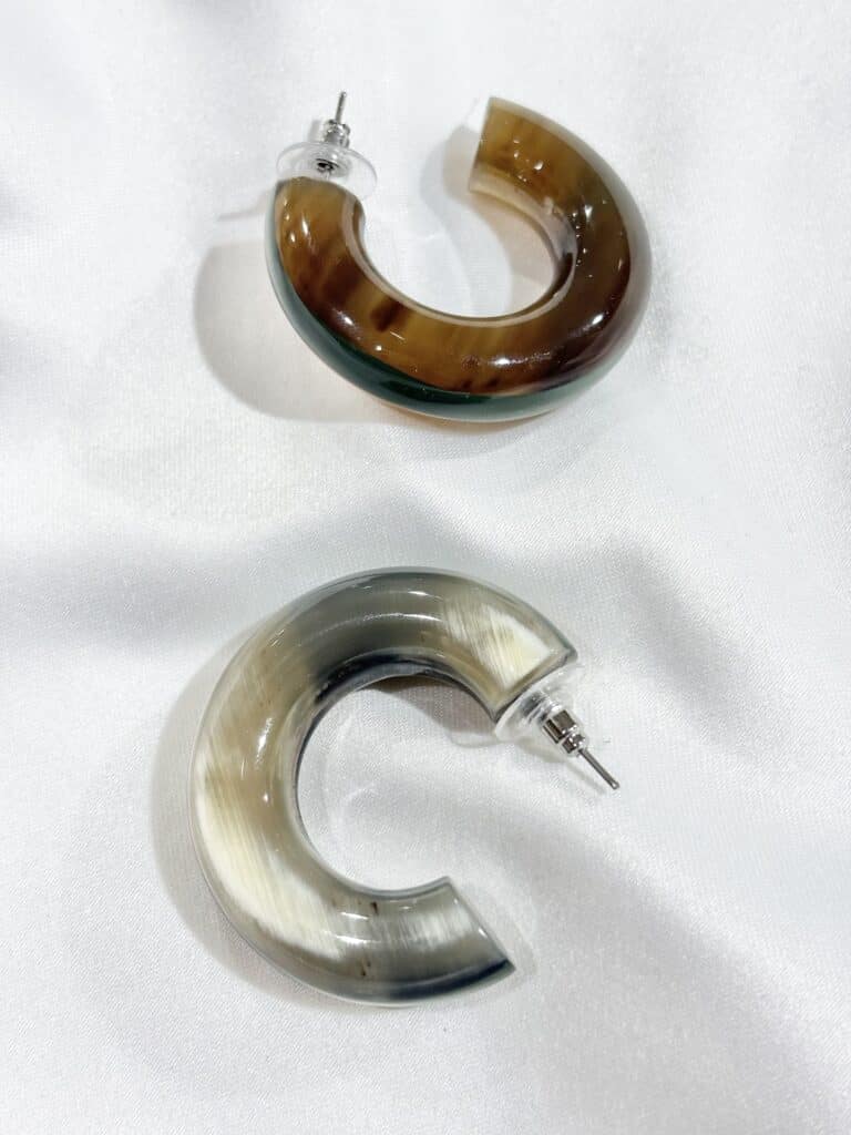 boucles d'oreilles soyang corne sohaia bijoux