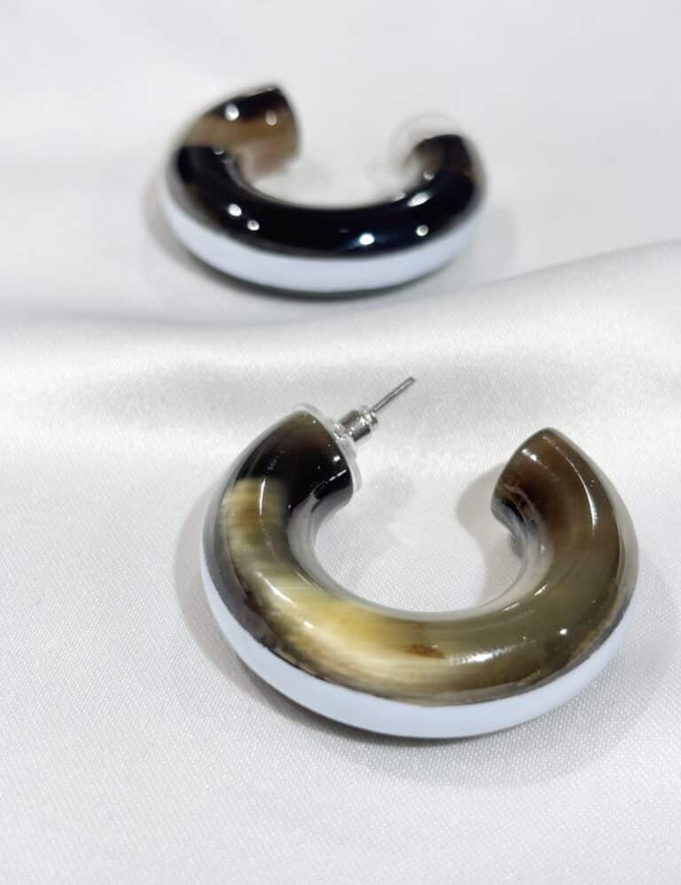 boucles d'oreilles soyang corne sohaia bijoux