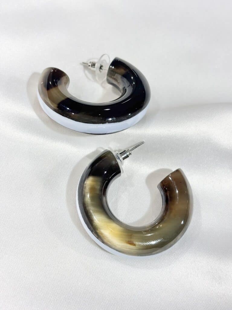 boucles d'oreilles soyang corne sohaia bijoux