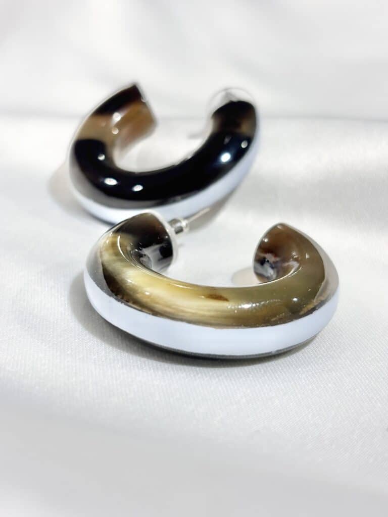 boucles d'oreilles soyang corne sohaia bijoux