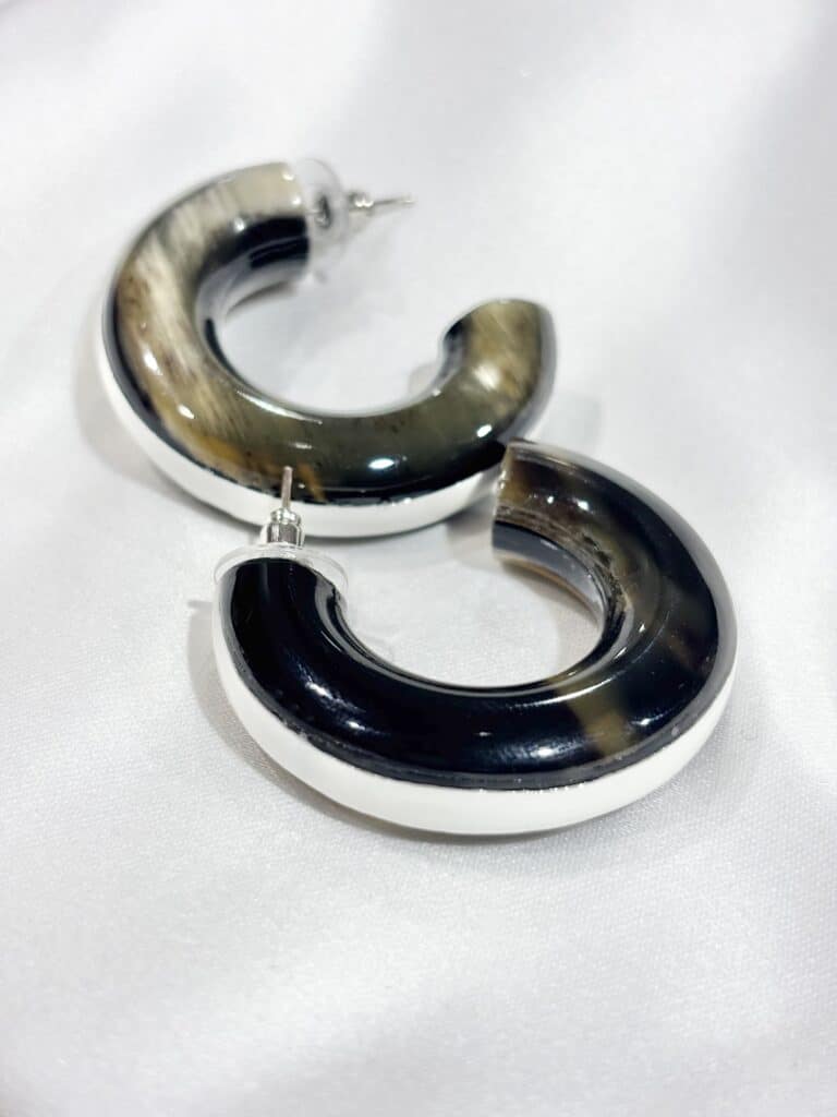 boucles d'oreilles soyang corne sohaia bijoux