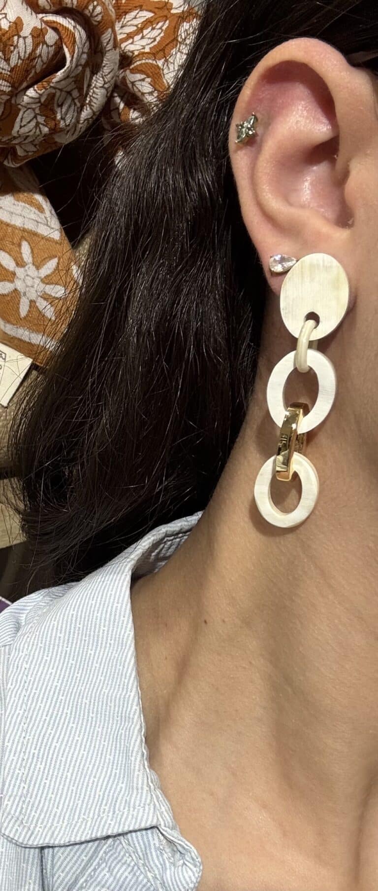boucles d'oreilles soyang corne sohaia bijoux