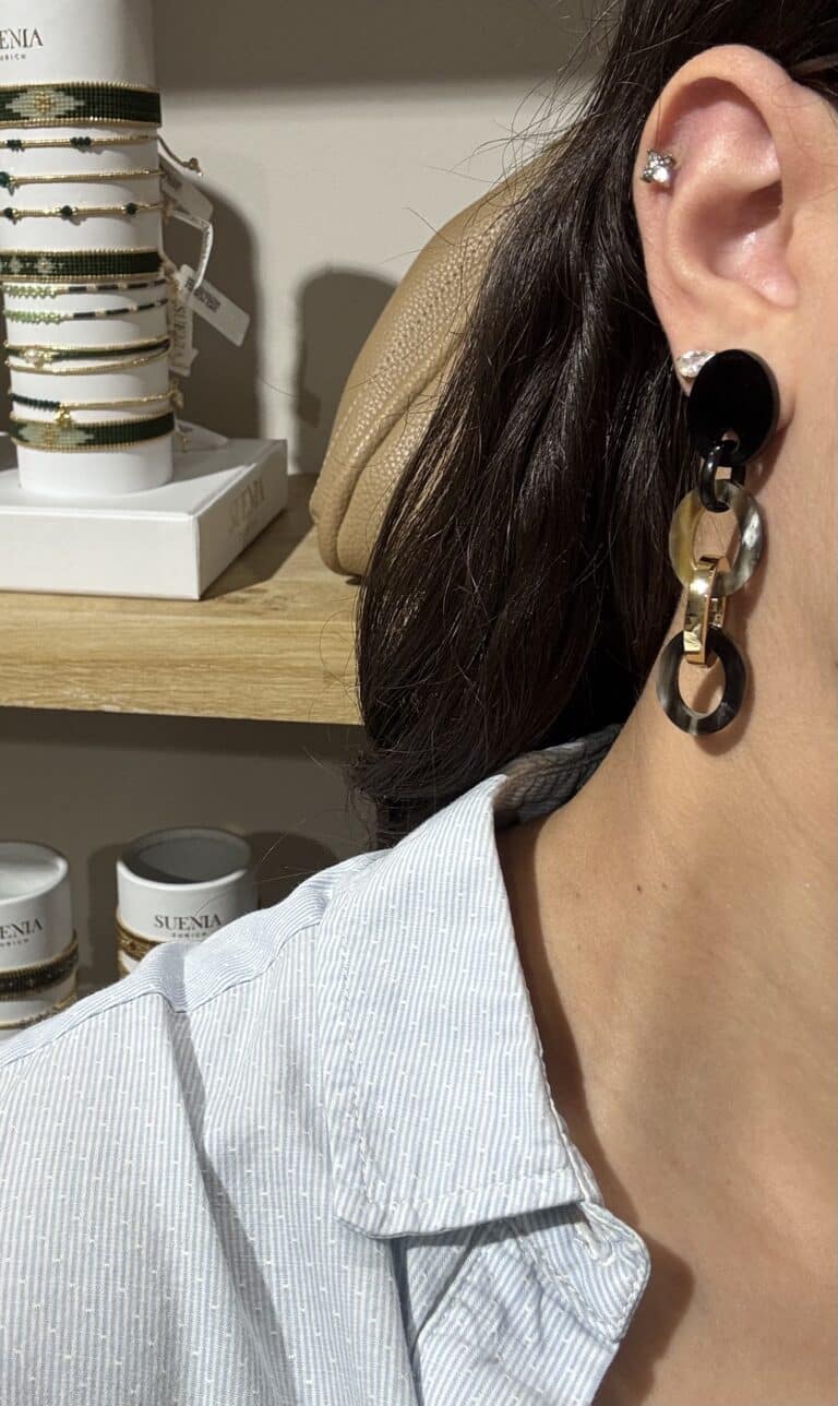 boucles d'oreilles soyang corne sohaia bijoux