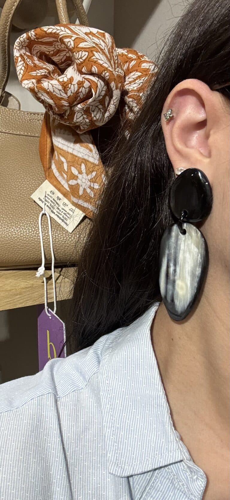 boucles d'oreilles soyang corne sohaia bijoux