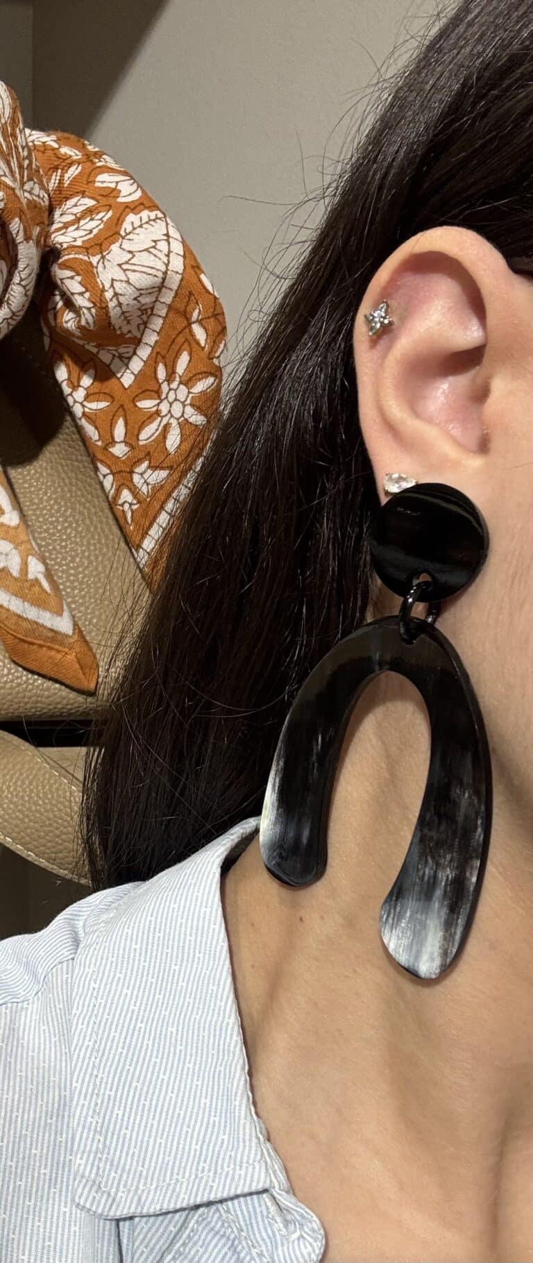 boucles d'oreilles soyang corne sohaia bijoux