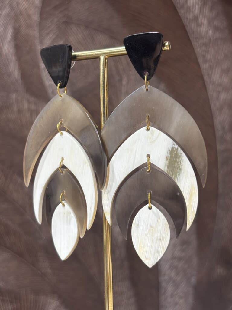 boucles d'oreilles soyang corne sohaia bijoux