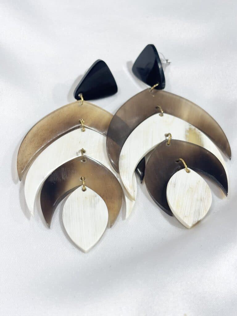 boucles d'oreilles soyang corne sohaia bijoux