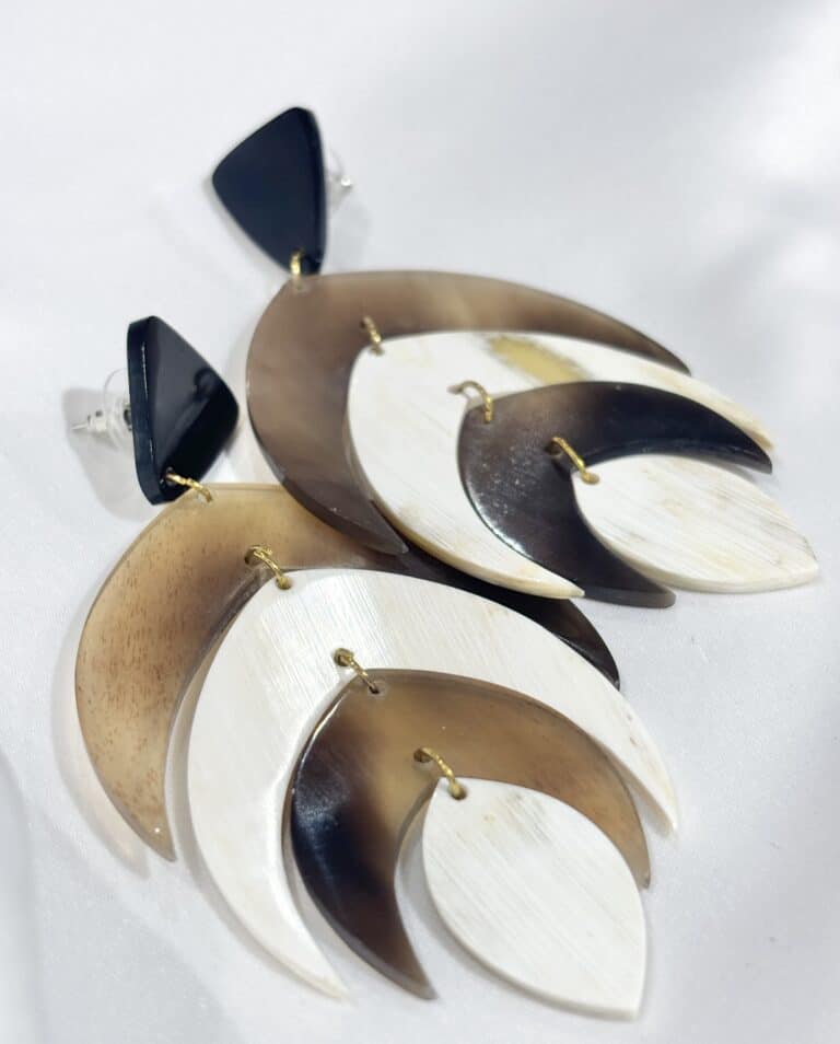 boucles d'oreilles soyang corne sohaia bijoux