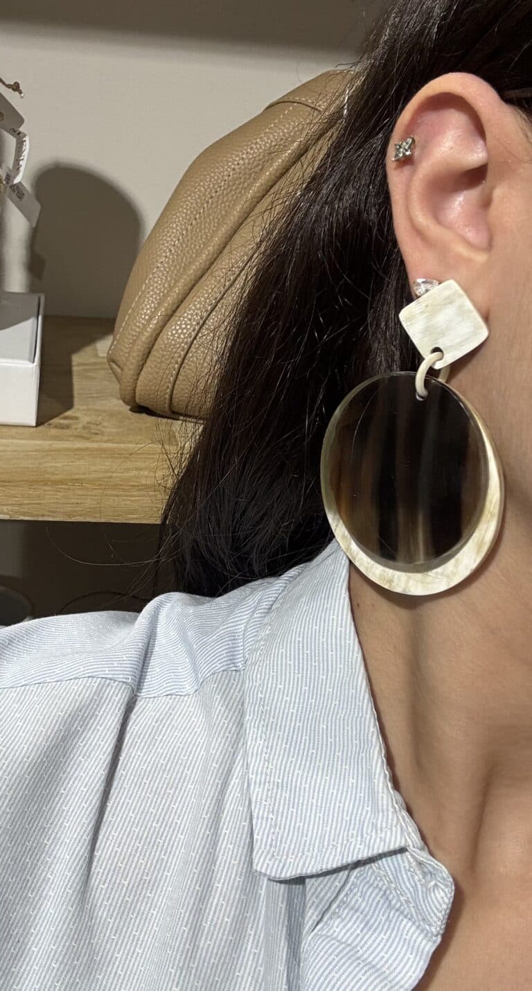 boucles d'oreilles soyang corne sohaia bijoux