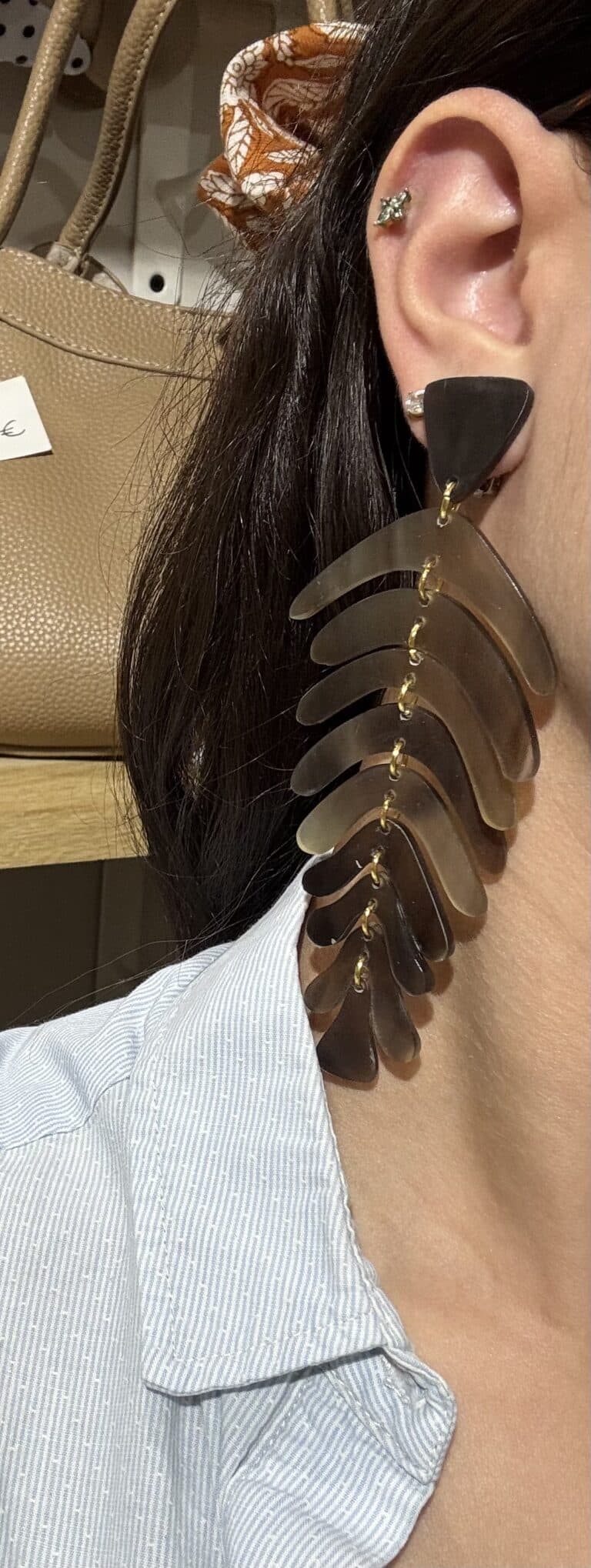boucles d'oreilles soyang corne sohaia bijoux