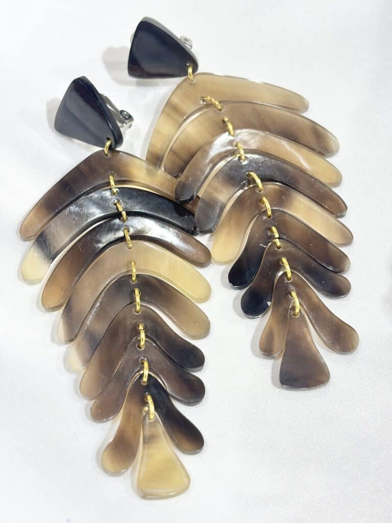 boucles d'oreilles soyang corne sohaia bijoux