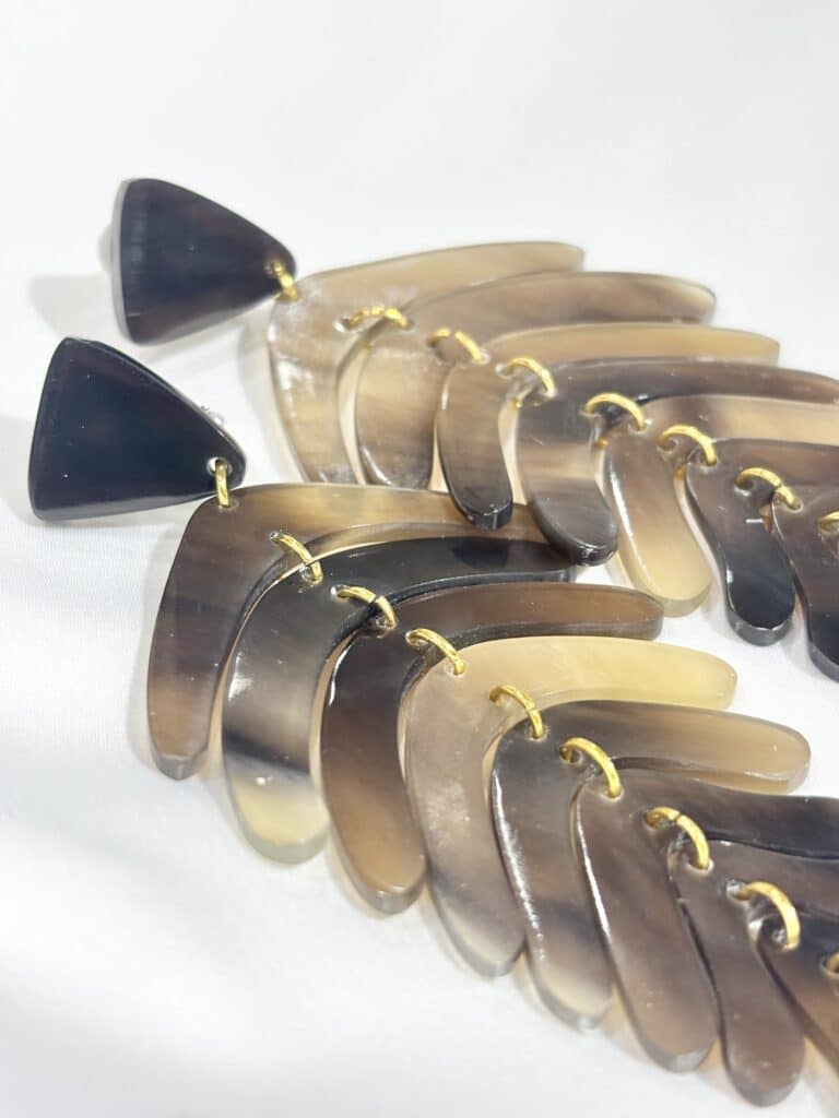 boucles d'oreilles soyang corne sohaia bijoux