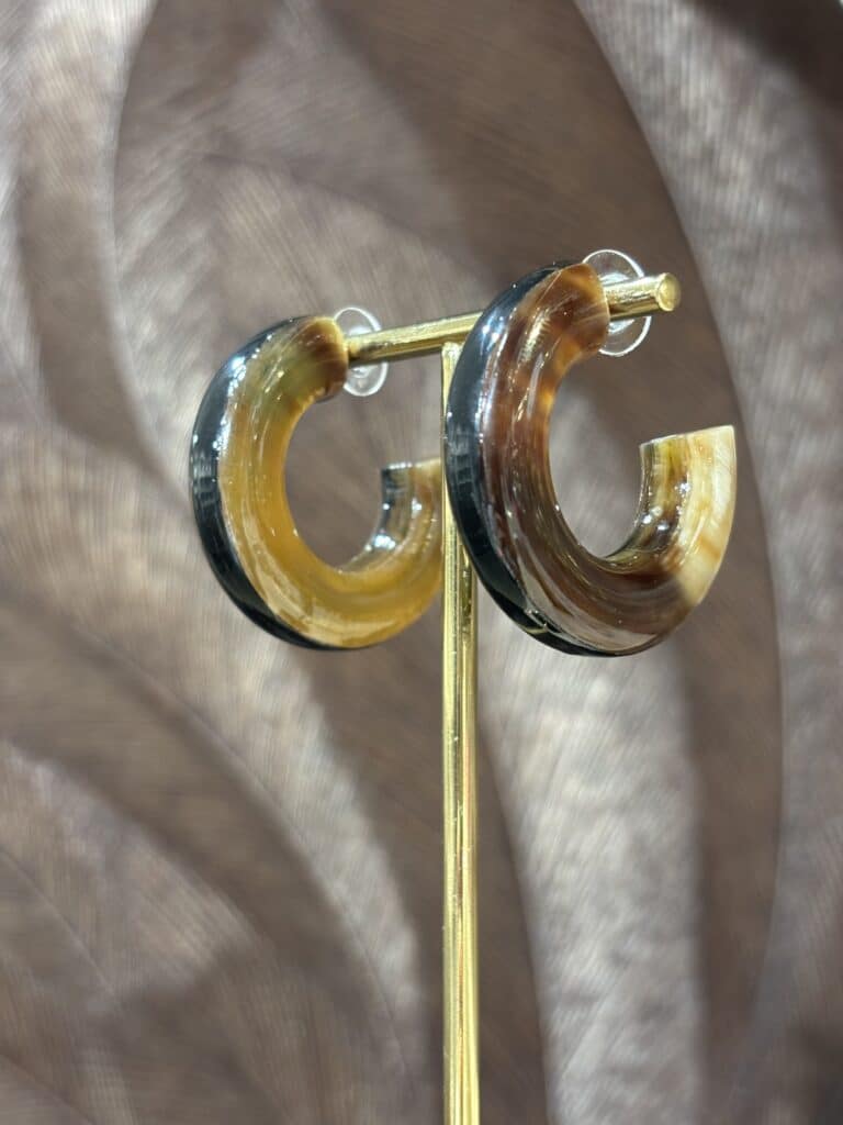 boucles d'oreilles soyang corne sohaia bijoux