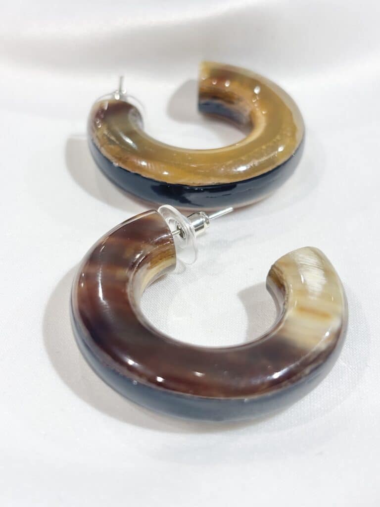 boucles d'oreilles soyang corne sohaia bijoux